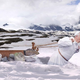 Illustration for article titled Pope Francis Trains For Easter Mass By Dragging Pew Loaded With Rocks Across Snow